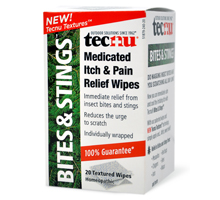 Tec Laboratories' Tecnu Bites & Stings Medicated Itch & Pain Relief Wipes