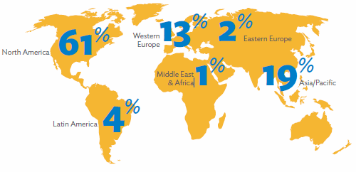 IDEA Attendees Regions Map