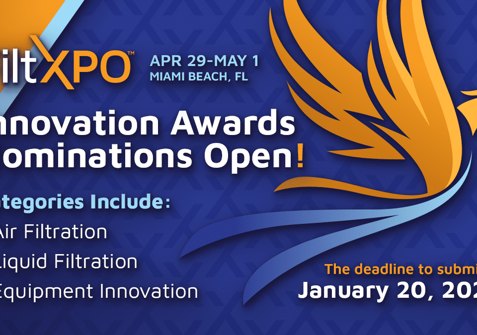 FiltXPO 25 Innovation Awards PR Graphic